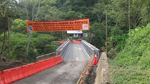 Habilitan puente provisional en la vía Santa María - San Luis de ... - Excelsio