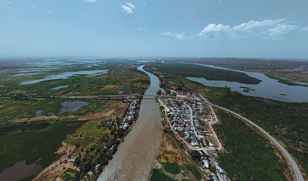 imagen aérea del megaproyecto Canal del Dique