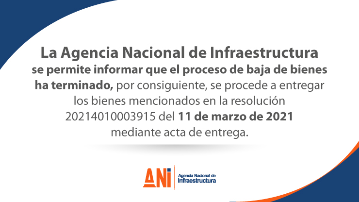 Imagen relacionada con Finalización y entrega proceso de baja de bienes 2021
