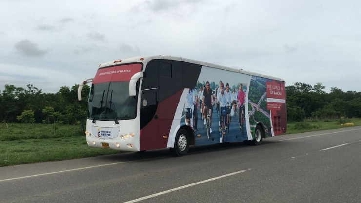 Imagen relacionada con 'Bus de la Infraestructura en Marcha' transitará por vía Córdoba - Sucre hasta llegar a Montería