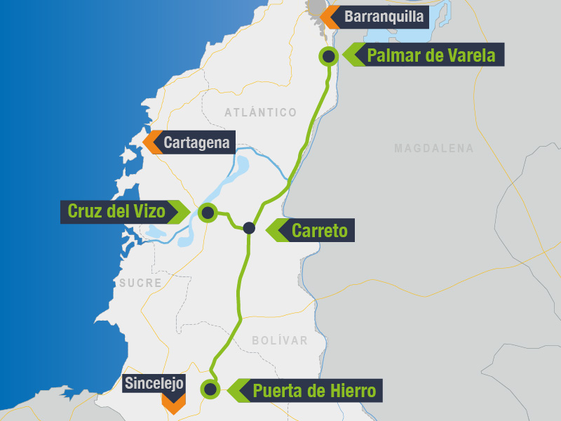 Imagen relacionada con ANI socializará proyecto de corredor vial Puerta de Hierro - Palmar de Varela y Carreto - Cruz del Vizo