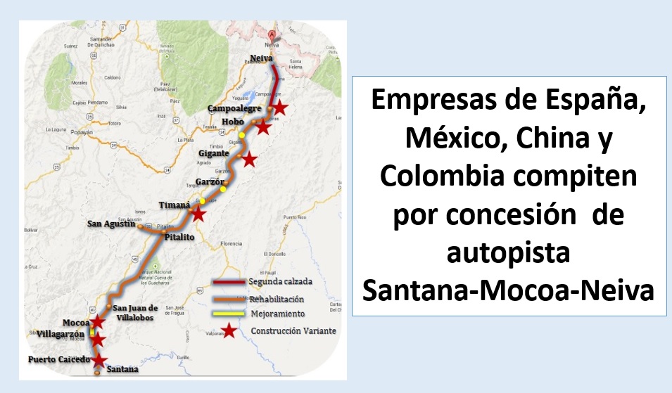Imagen relacionada con Empresas de España, México, China y Colombia compiten por concesión  de autopista  Santana-Mocoa-Neiva