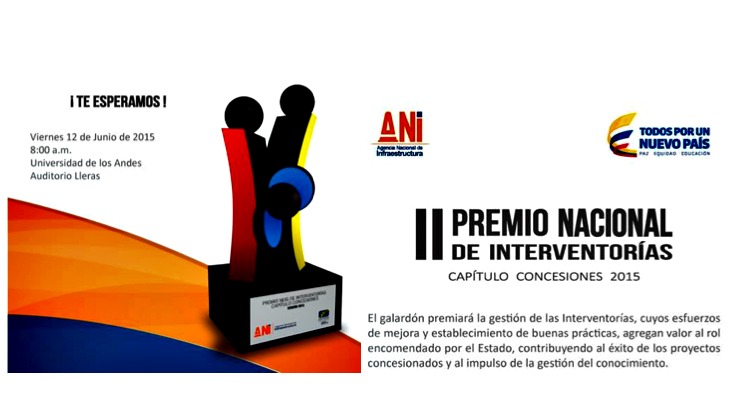 Imagen relacionada con El 12 de junio, ANI entrega II Premio Nacional de Interventorías capítulo Concesiones