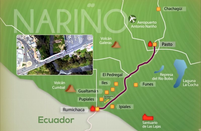 Imagen relacionada con Carretera fronteriza Rumichaca - Pasto será fortalecida para el comercio y transporte de Colombia con Suramérica