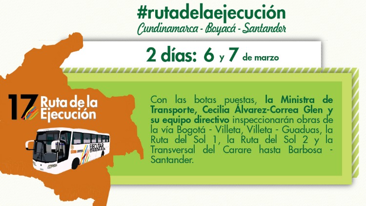 Imagen relacionada con Ruta de la Ejecución emprende nuevo viaje por Cundinamarca, Boyacá y Santander por concesiones ANI