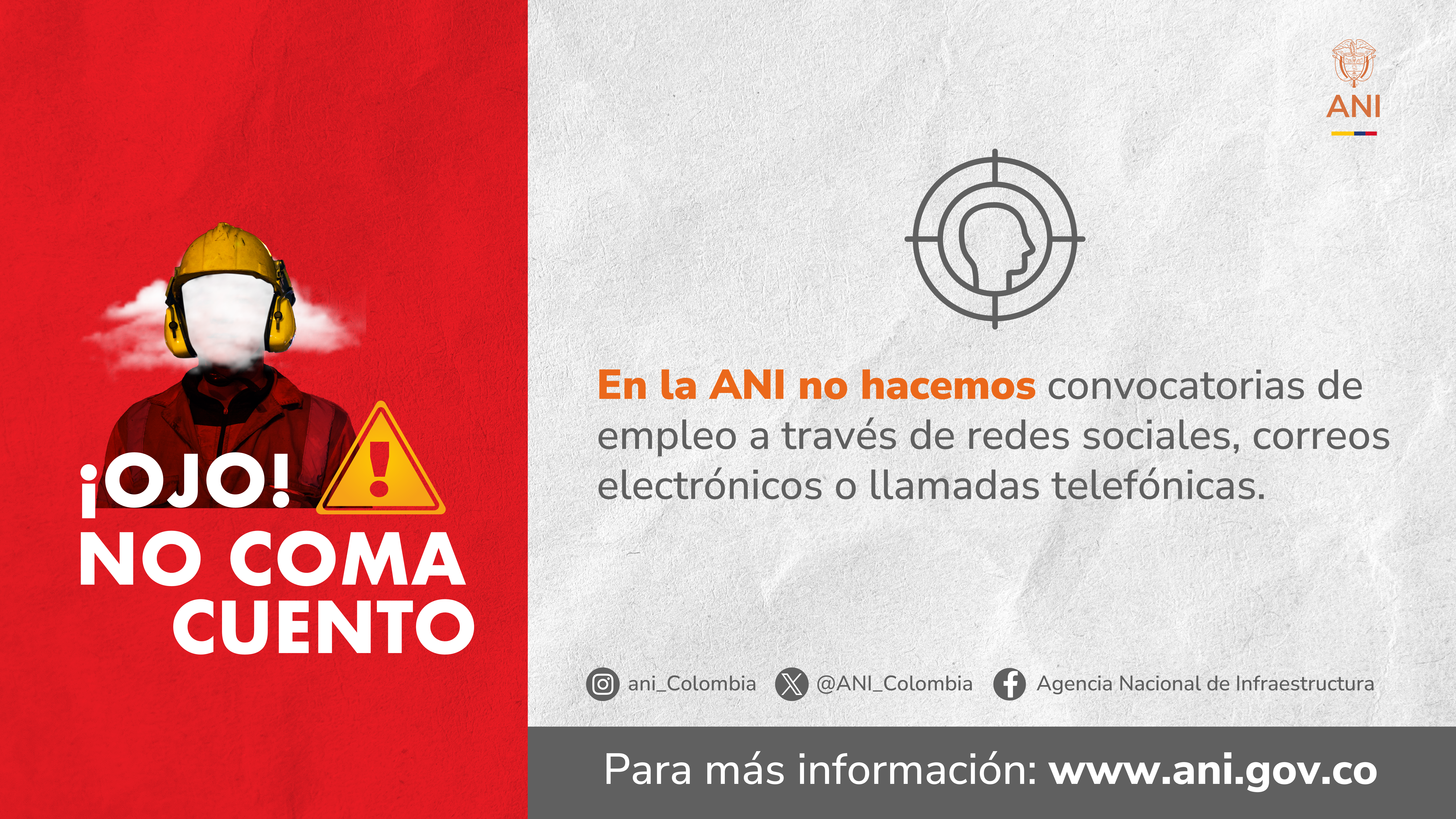 Imagen relacionada con ANI Alerta sobre Falsos ofrecimientos de ayuda humanitaria y empleo en el Meta y Casanare