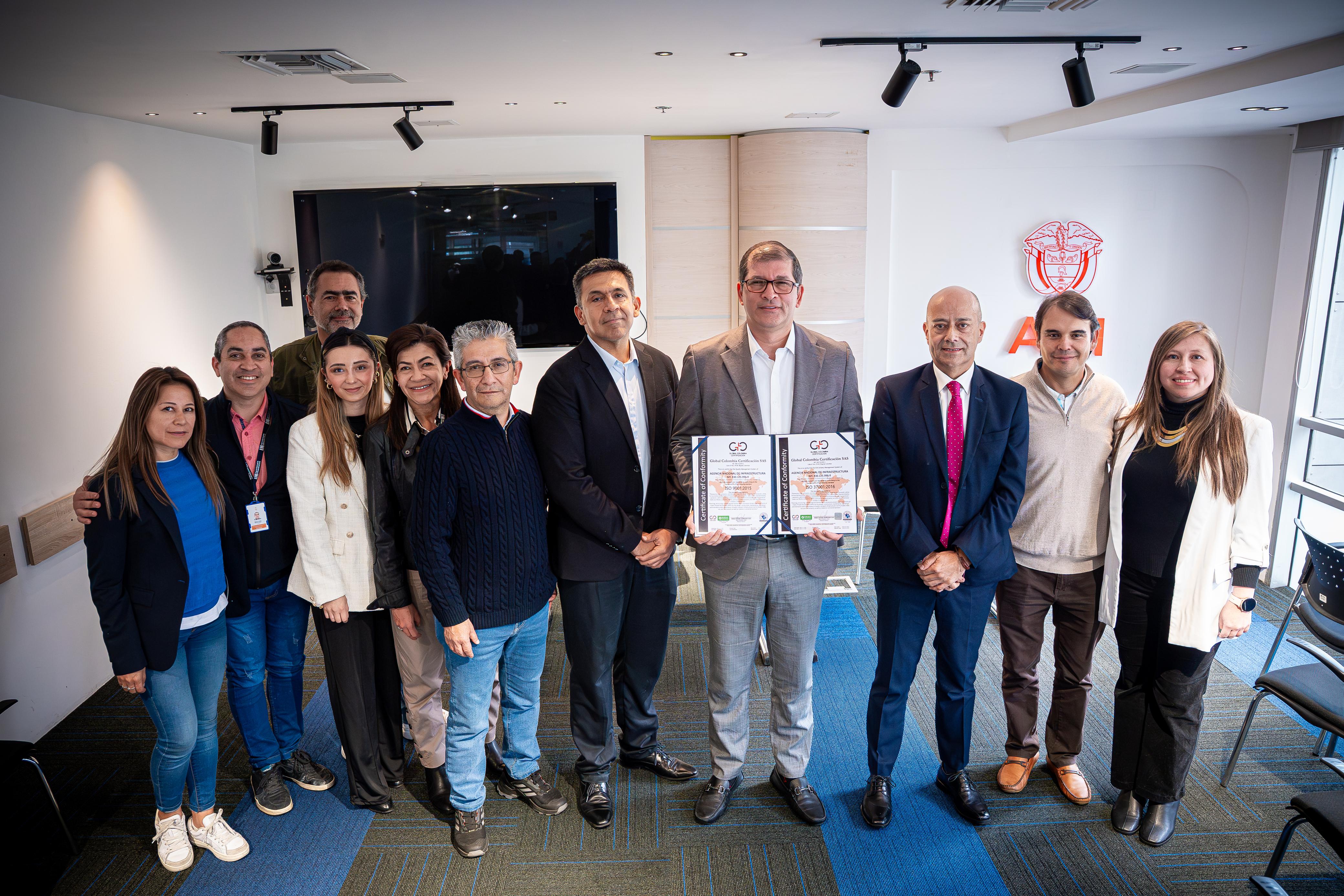 ANI recibe certificaciones ISO 9001 e ISO 37001 y fortalece su compromiso con la calidad, la transparencia y la integridad institucional 