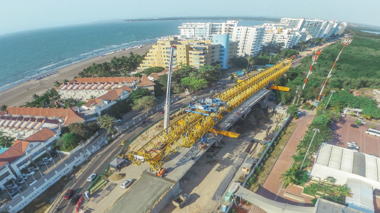 Avanza la construcción del viaducto de la Ciénaga de la Virgen