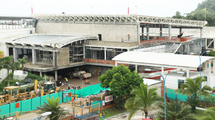 Terminal del aeropuerto de Bucaramanga alcanza el 74% de avance en su expansión