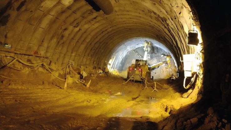 A buen ritmo avanzan las obras de construcción del túnel 8 en la Ruta del Sol sector 1