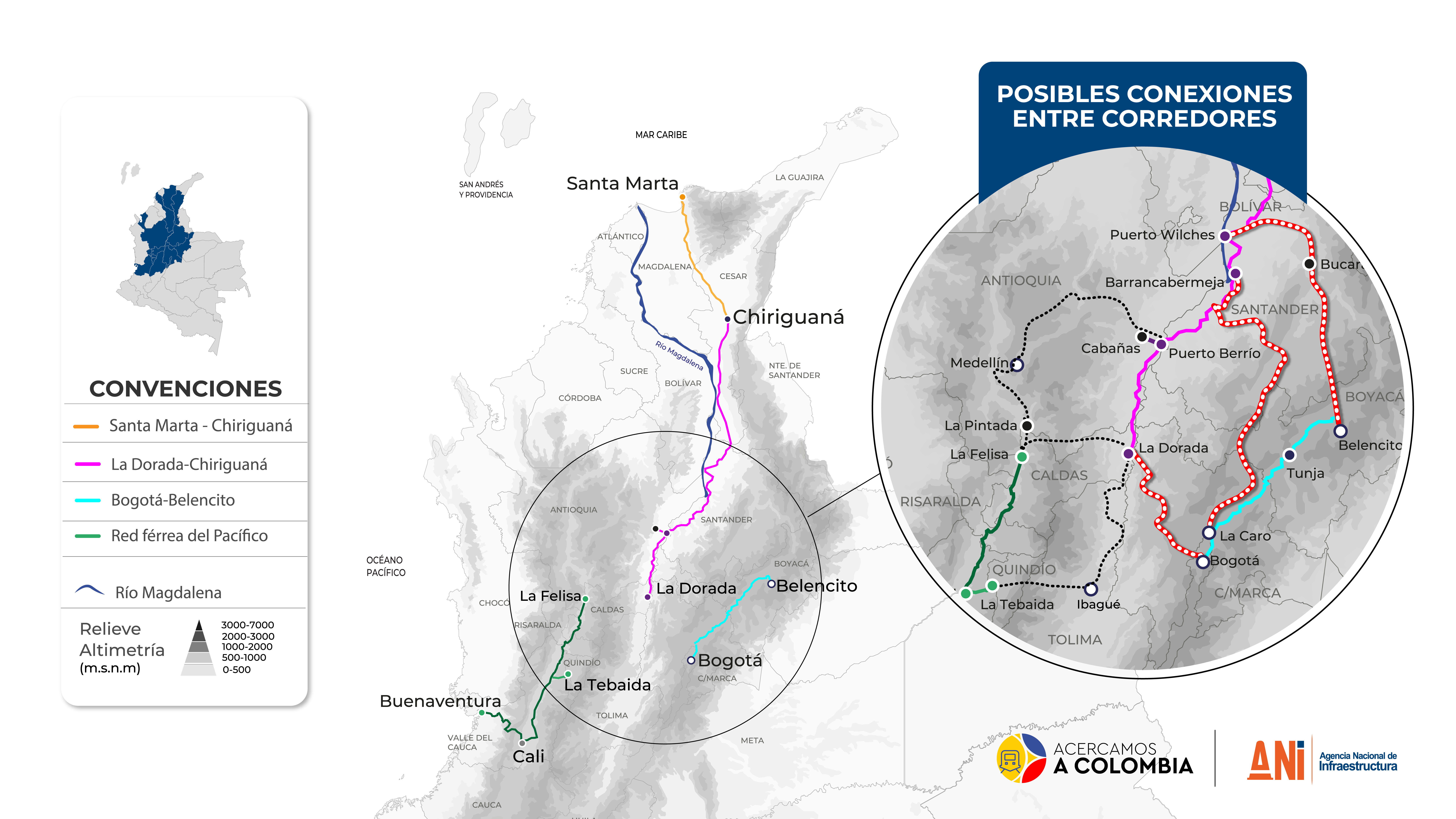 ANI publica prepliegos para definir la conexión férrea entre Bogotá Región y el corredor La Dorada – Chiriguaná