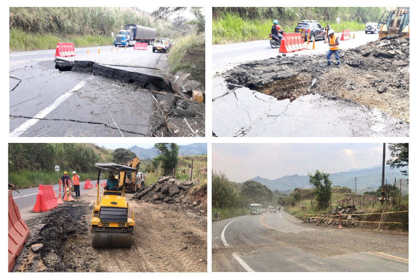 ANI habilitó los dos carriles de la vía Panamericana afectados por una detonación con explosivos ANI habilitó los dos carriles de la vía Panamericana afectados por una detonación con explosivos