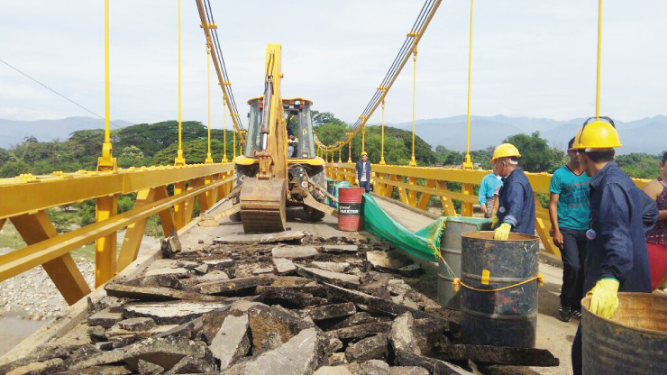 Avanzan obras de repotenciación del Puente Mariano Ospina de El Zulia Avanzan obras de repotenciación del Puente Mariano Ospina de El Zulia
