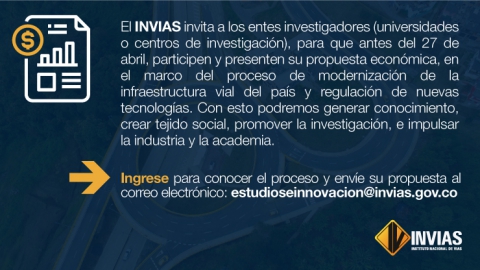Invías invita: Proceso de Regulación Técnica de Nuevas Tecnologías