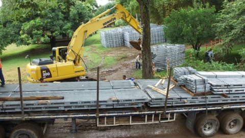 Llegan a Casanare, materiales para montaje del puente metálico sobre el río Charte