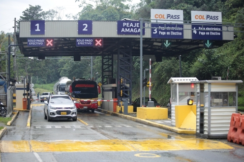 ANI activa plan de choque para mitigar congestión vehicular en peaje de Amagá durante la Semana Santa en el proyecto Conexión Pacífico 1