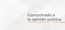 Comunicado a la opinión pública