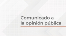 Comunicado a la opinión pública 