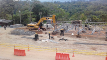 Instalación del puente metálico provisional en Mocoa avanza en un 30%