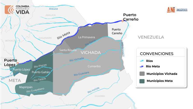Mapa Río Meta