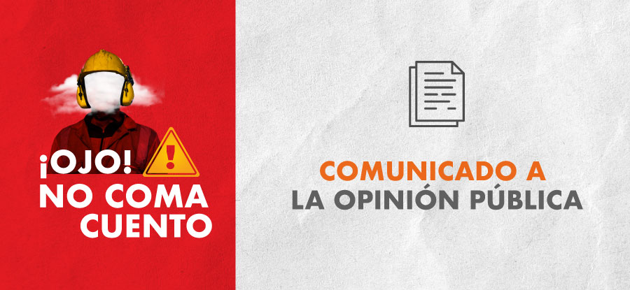 Comunicado a la opinión pública Comunicado a la opinión pública