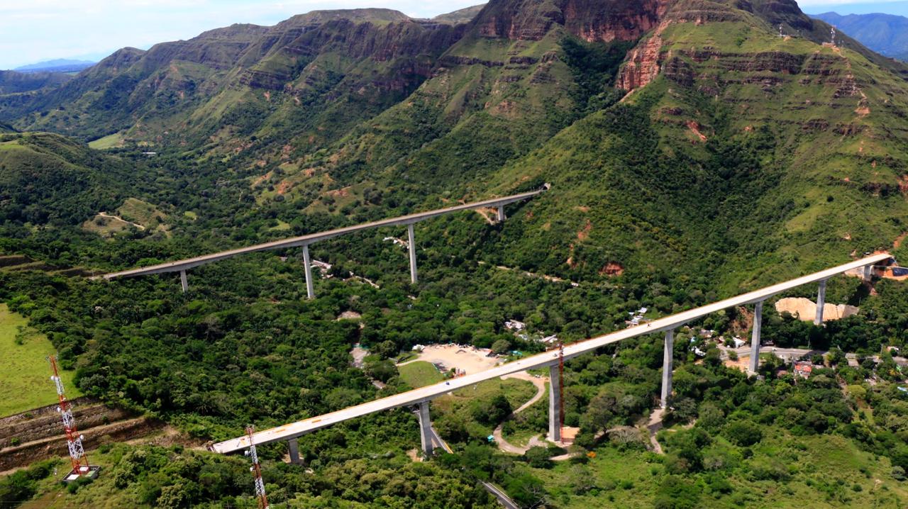 Viaducto Gualanday II, el más extenso del proyecto Girardot–Ibagué–Cajamarca (GIC), entra en funcionamiento en enero de 2020