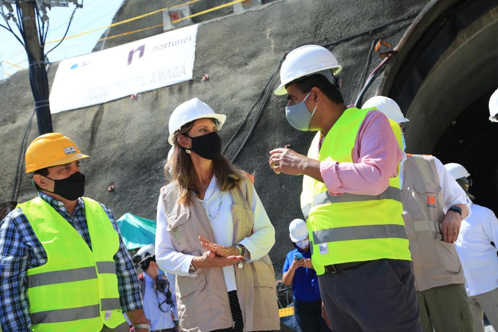 A toda marcha, las obras de infraestructura en Antioquia: Vicepresidenta monitorea avances en Amagá del Proyecto Pacífico 1