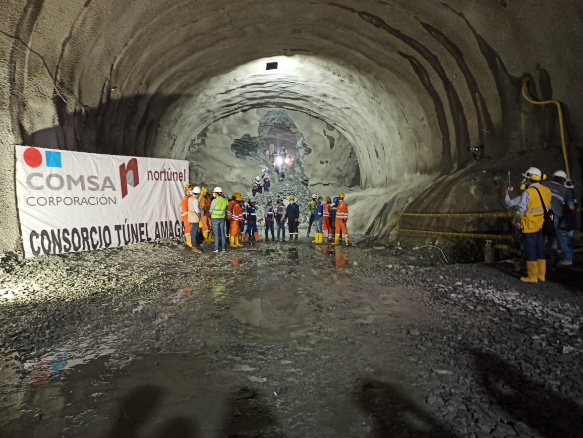 El Túnel de Amagá finalizó la excavación de la calzada izquierda y anticipó el cale 16 meses El Túnel de Amagá finalizó la excavación de la calzada izquierda y anticipó el cale 16 meses
