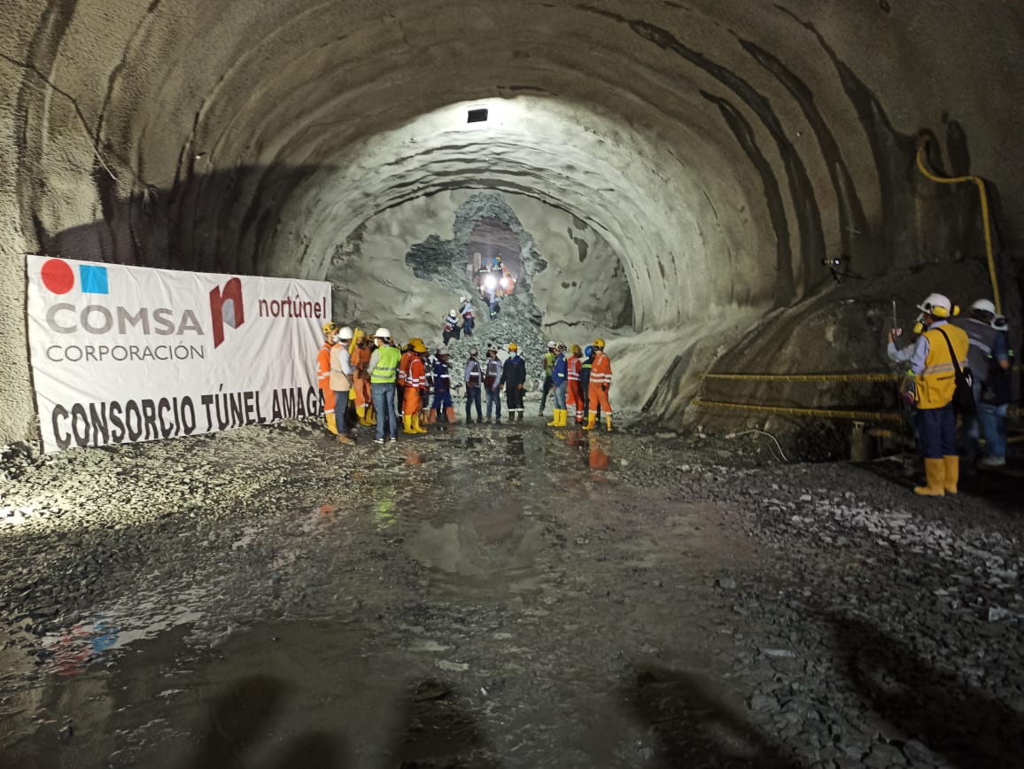 El Túnel de Amagá finalizó la excavación de la calzada izquierda y anticipó el cale 16 meses