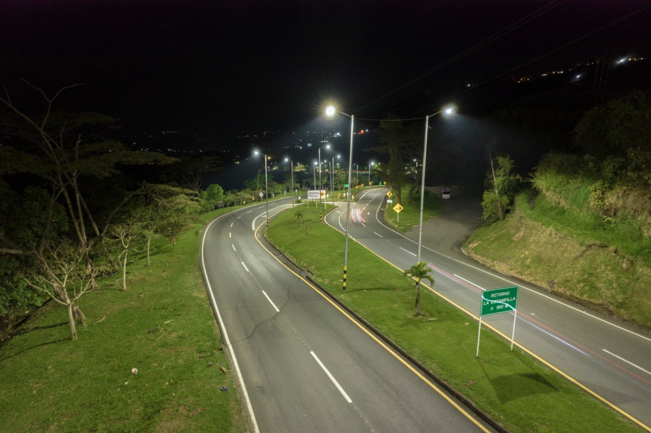 La ANI restableció el sistema de iluminación en el trayecto entre la Estación Uribe y Las Pavas, en Manizales