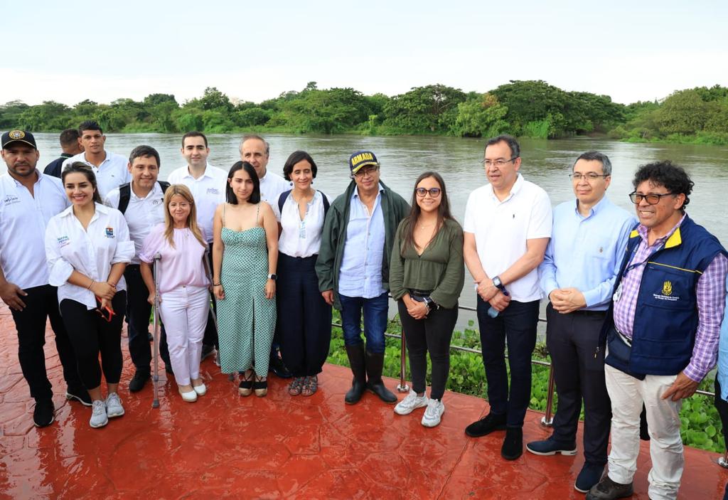 Presidente Gustavo Petro y Ministro Guillermo Francisco Reyes González visitan el municipio de Santa Lucía y abren espacio de conversación para la concertación del proyecto Canal del Dique