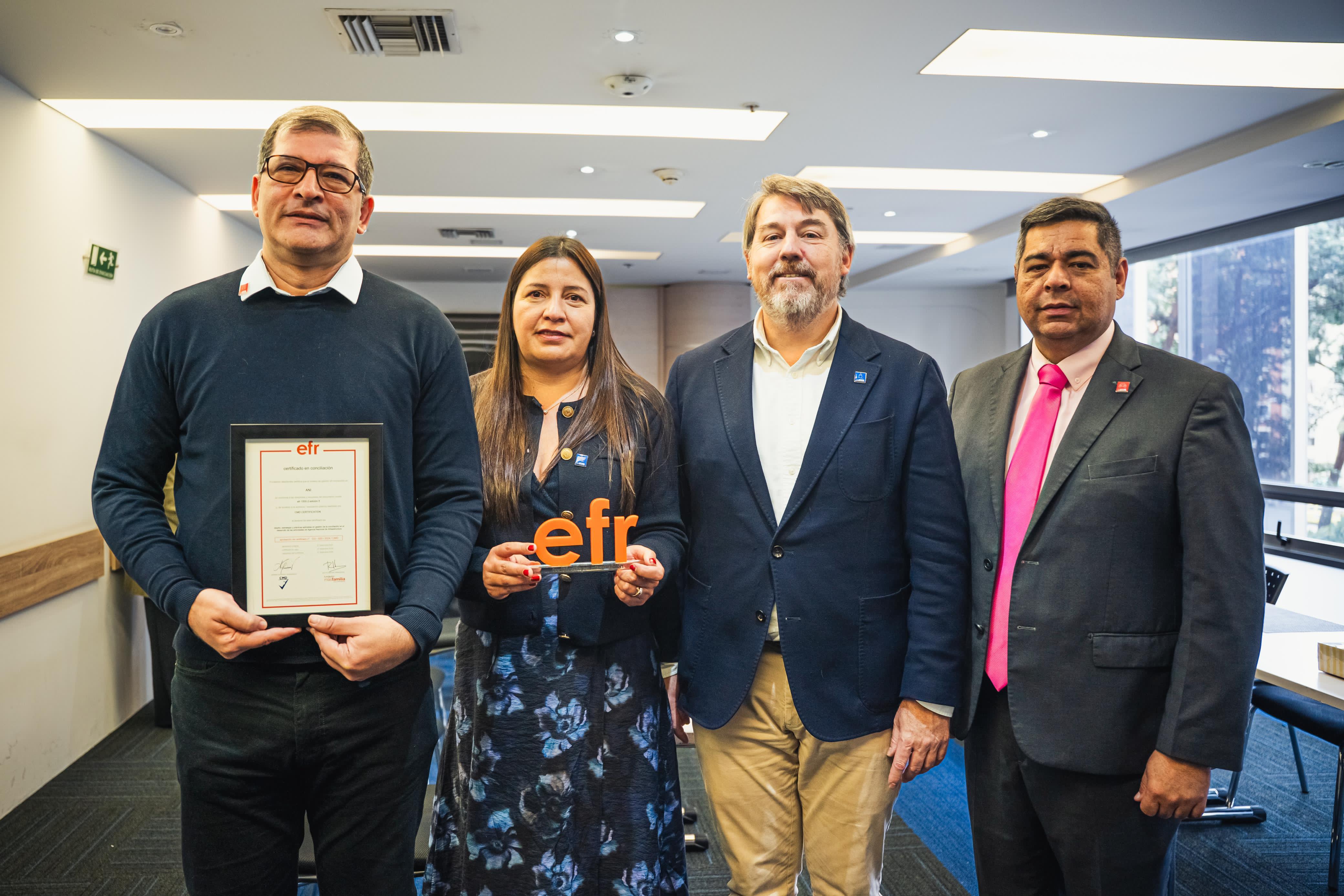 ANI, primera entidad del sector transporte certificada como entidad familiarmente responsable ANI, primera entidad del sector transporte certificada como entidad familiarmente responsable